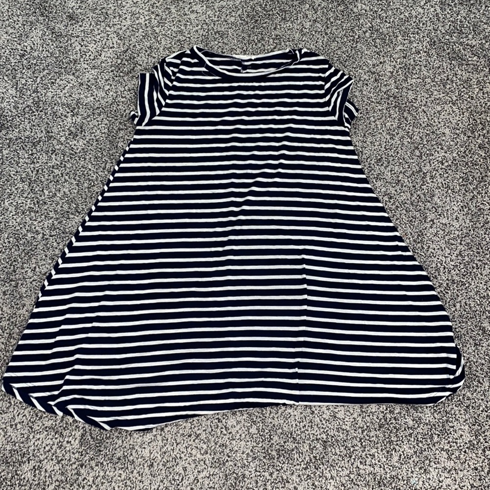 Black and White Striped Dress